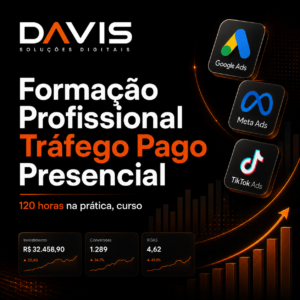 Formação Profissional em Tráfego Pago, CRM, Criativos e Vendas – 120h